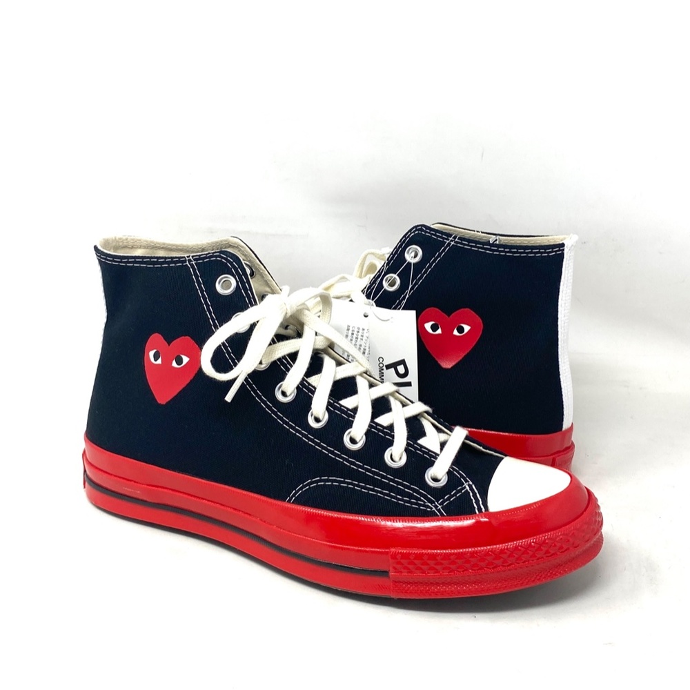 Converse Chuck 70 Comme Garcons PLAY Sneakers Women's Shoes Canvas Black A01793C - Picture 6 of 11